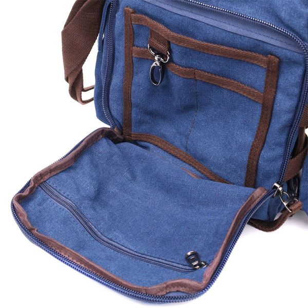 Чоловіча текстильна сумка з чохлом для води Vintage 22211 Синій 56843 фото