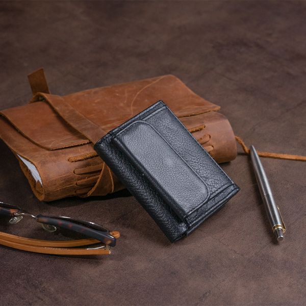 Маленьке портмоне зі шкіри унісекс ST Leather 19356 Чорне 19356 фото