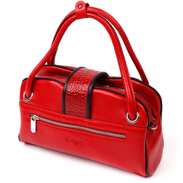 Красива маленька сумка жіноча KARYA 20859 шкіряна Червоний 20859 фото