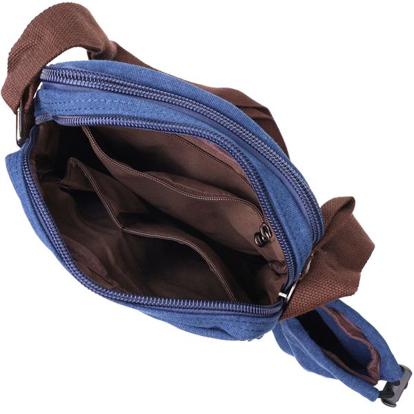 Чоловіча текстильна сумка з чохлом для води Vintage 22211 Синій 56843 фото