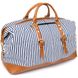 Дорожня сумка текстильна жіноча в смужку Vintage 20667 Біла 20667 фото 2