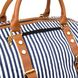 Дорожня сумка текстильна жіноча в смужку Vintage 20667 Біла 20667 фото 3