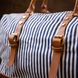 Дорожня сумка текстильна жіноча в смужку Vintage 20667 Біла 20667 фото 10