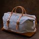 Дорожня сумка текстильна жіноча в смужку Vintage 20667 Біла 20667 фото 8