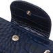 Практичний вертикальний жіночий гаманець із натуральної шкіри з тисненням під крокодила CANPELLINI 21677 Синій 21677 фото 3
