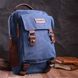 Легкий текстильний рюкзак з ущільненою спинкою та відділенням для планшета Vintage 22169 Синій 56805 фото 7