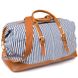 Дорожня сумка текстильна жіноча в смужку Vintage 20667 Біла 20667 фото 6