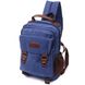 Легкий текстильний рюкзак з ущільненою спинкою та відділенням для планшета Vintage 22169 Синій 56805 фото 1