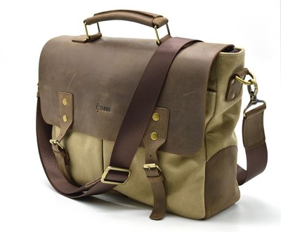 Мужская сумка из парусины с кожаными вставками RCs-3960-4lx бренда TARWA RCs-3960-4lx фото