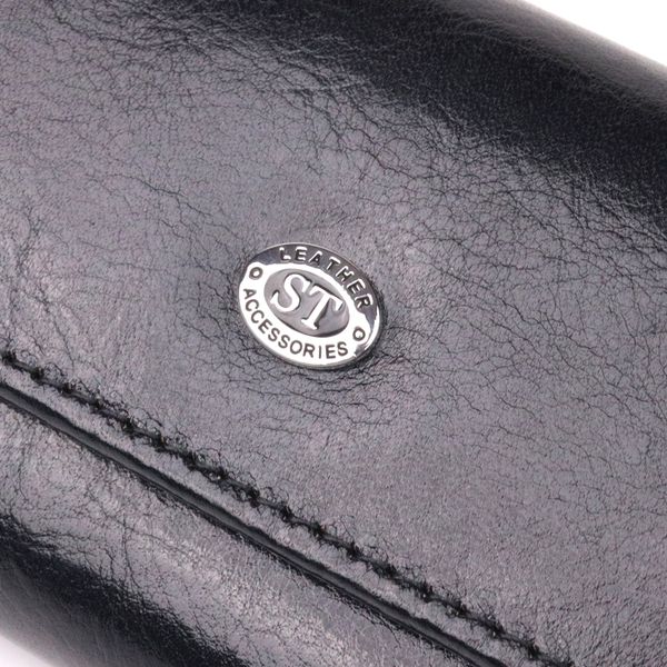 Надежный кошелек-ключница из натуральной гладкой кожи ST Leather 19415 Черный 19415 фото