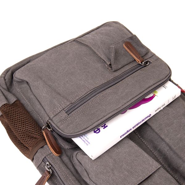 Рюкзак текстильный дорожный унисекс Vintage 20618 Серый 48993 фото