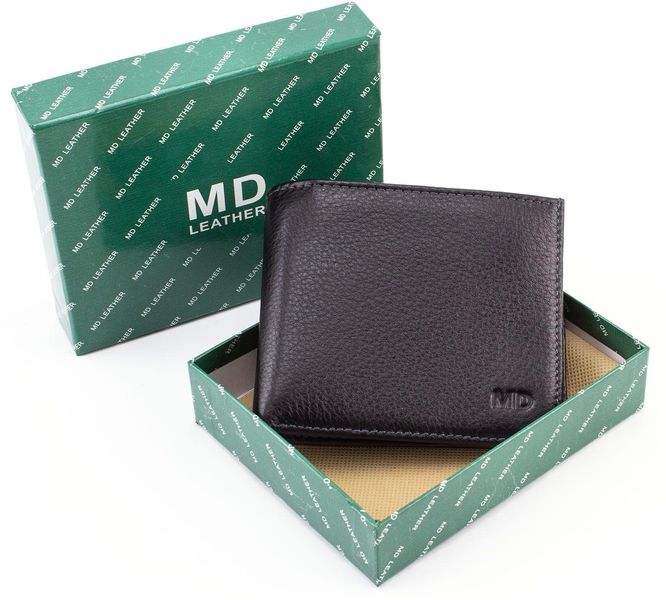 Чоловічий гаманець без клямки зі свинячої шкіри MD Leather 22-208B 22-208B фото