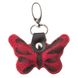Брелок сувенир бабочка STINGRAY LEATHER 18541 из натуральной кожи морского ската Красный 18541 фото 1
