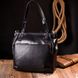 Вместительная женская сумка с ручками KARYA 20860 кожаная Черный 20860 фото 9