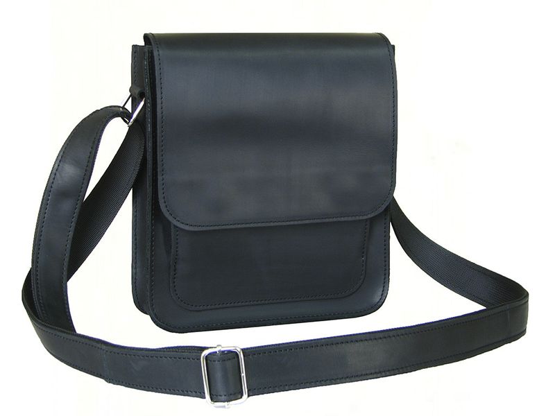 Чоловіча шкіряна сумка на плече SGE KL 001 black чорна KL 001 black фото