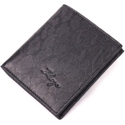 Незвичайний чоловічий гаманець із фактурної шкіри KARYA 21061 Чорний 21061 фото