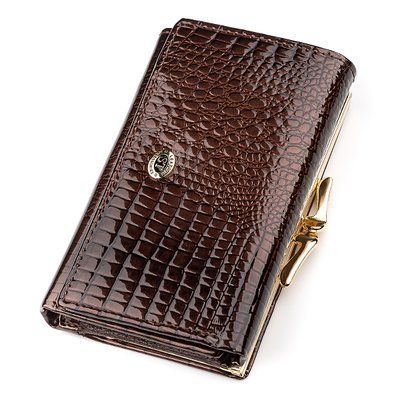 Гаманець жіночий ST Leather 18372 (S1201A) лакована шкіра Коричневий 18372 фото