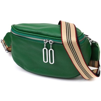 Модна жіноча сумка через плече з натуральної шкіри 22124 Vintage Зелена 22124 фото