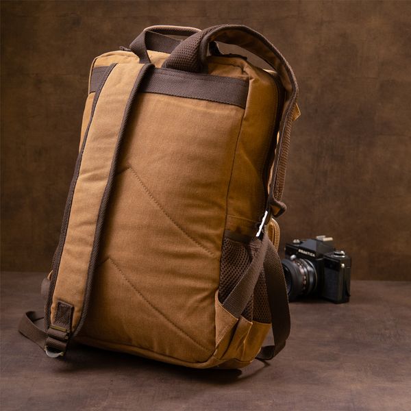 Рюкзак текстильный дорожный унисекс Vintage 20619 Коричневый 48994 фото