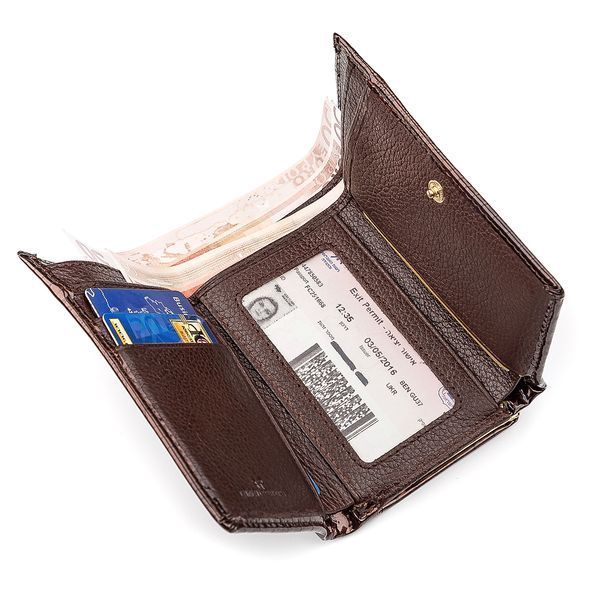 Гаманець жіночий ST Leather 18372 (S1201A) лакована шкіра Коричневий 18372 фото