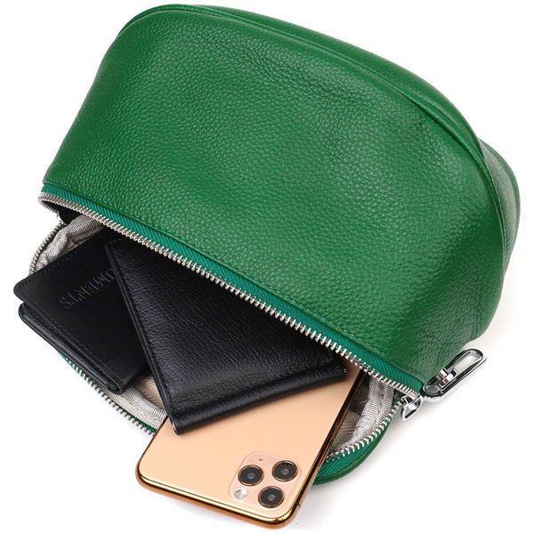 Модна жіноча сумка через плече з натуральної шкіри 22124 Vintage Зелена 22124 фото