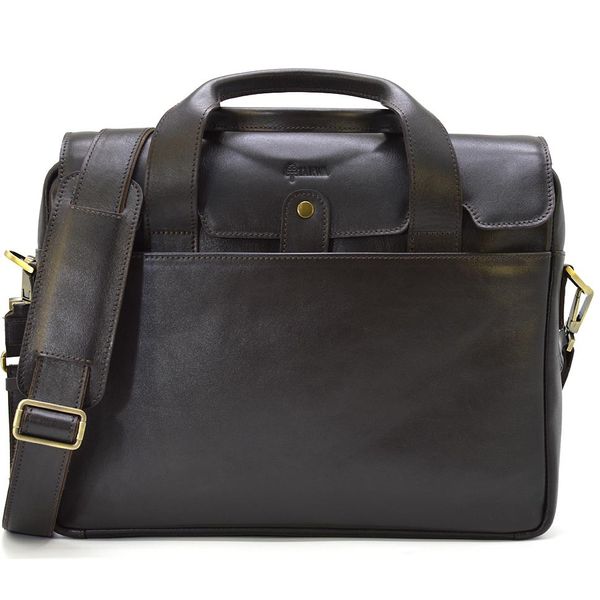 Кожаная сумка-портфель для ноутбука GC-1812-4lx от TARWA коричневая GC-1812-4lx фото