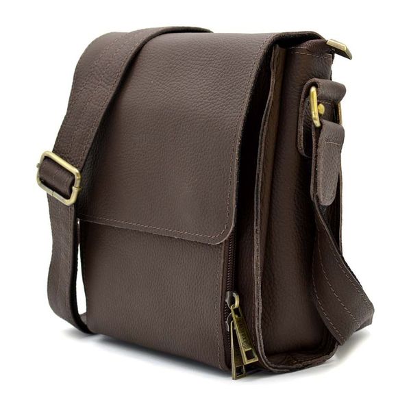 Мужская сумка на плечо из натуральной зернистой кожи Tarwa FC-3027-3md коричневая FC-3027-3md фото