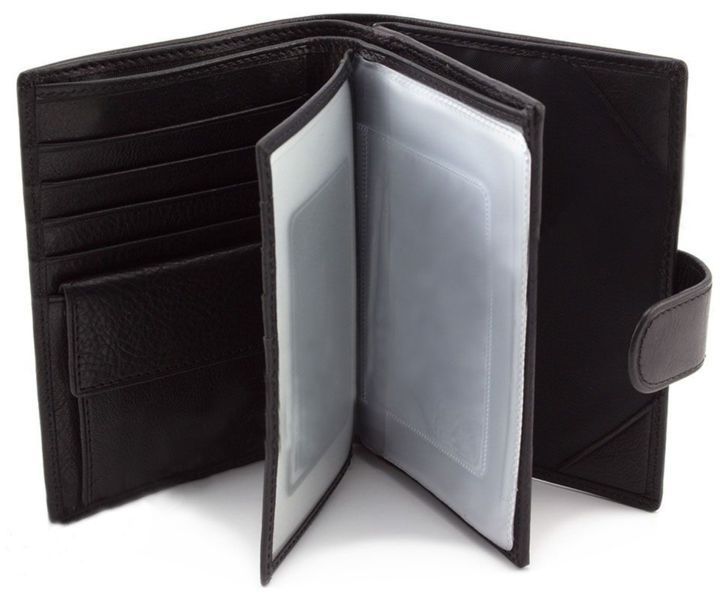 Чёрный кожаный кошелёк под паспорт Marco Coverna BK010-808 black BK010-808 black фото