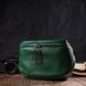 Модна жіноча сумка через плече з натуральної шкіри 22124 Vintage Зелена 22124 фото 6
