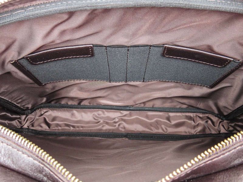 Молодёжный кожаный портфель коричневого цвета Newery N9523GC N9523GC фото