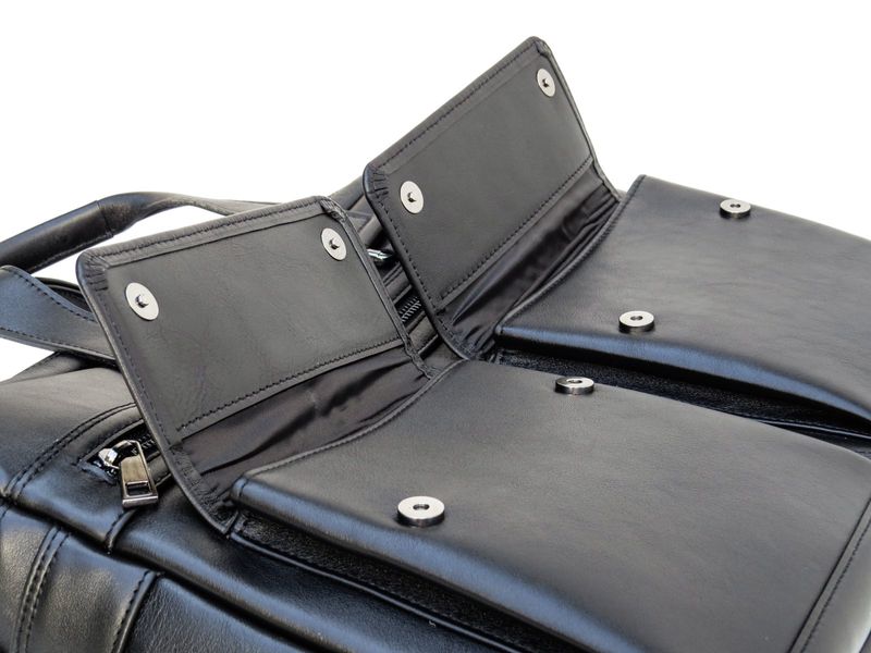 Чоловіча шкіряна сумка на два відділення великого розміру Newery N7526GA N7526GA фото
