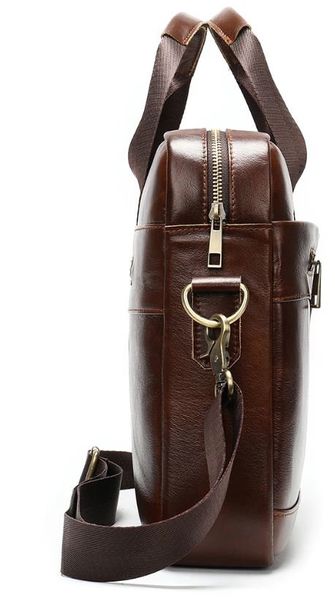 Ділова чоловіча сумка з зернистої шкіри Vintage 14837 Коричнева 14837 фото