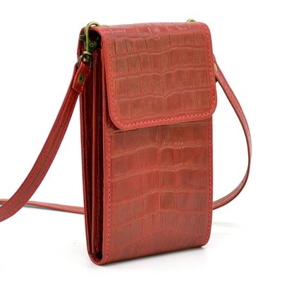 Кожаная красная женская сумка-чехол панч REP3-2122-4lx TARWA REP3-2122-4lx фото