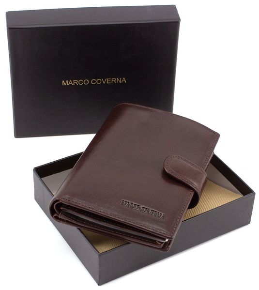 Коричневий шкіряний портмоне під паспорт Marco Coverna B047-808C B047-808C фото