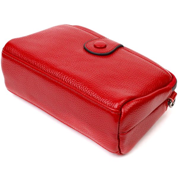 Яркая сумка-клатч в стильном дизайне из натуральной кожи 22125 Vintage Красная 22125 фото