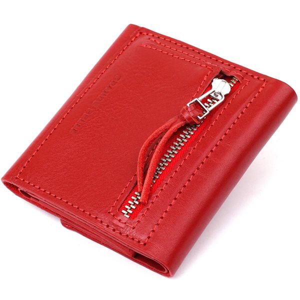 Маленький жіночий гаманець червоного кольору Grande Pelle 570660 570660 фото