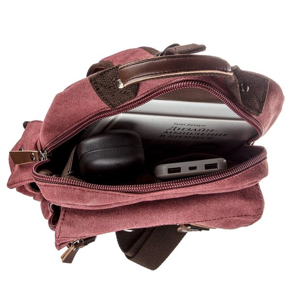 Сумка-рюкзак на одно плечо Vintage 20140 Малиновая 46170 фото