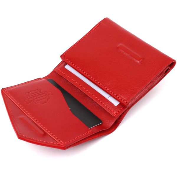 Маленький жіночий гаманець червоного кольору Grande Pelle 570660 570660 фото