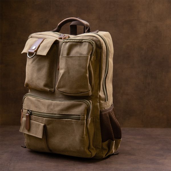 Рюкзак текстильный дорожный унисекс Vintage 20620 Оливковый 48995 фото