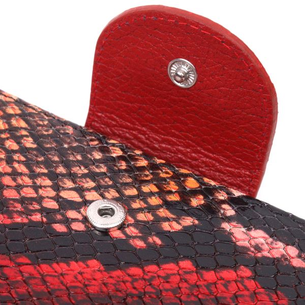 Лакированный женский кожаный кошелек с тиснением под змею KARYA 21338 Разноцветный 21338 фото