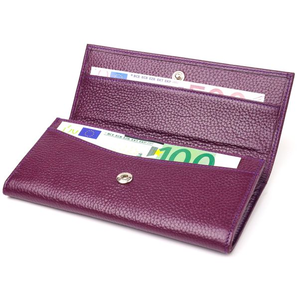 Жіночий гаманець з натуральної зернистої шкіри CANPELLINI 21630 Фіолетовий 21630 фото