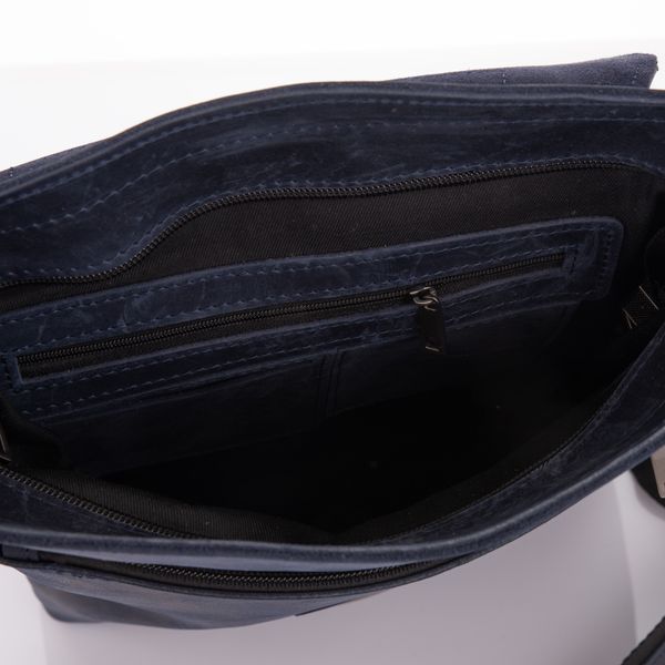 Темно-синя шкіряна сумка формату А4 для чоловіків Newery N4380KB N4380KB фото