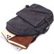 Зручний текстильний рюкзак у стилі мілітарі Vintagе 22179 Чорний 56815 фото 6