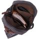 Зручний текстильний рюкзак у стилі мілітарі Vintagе 22179 Чорний 56815 фото 5