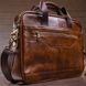Ділова чоловіча сумка з зернистої шкіри Vintage 14837 Коричнева 14837 фото 7