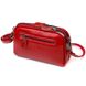 Яскрава сумка-клатч у стильному дизайні з натуральної шкіри 22125 Vintage Червона 22125 фото 2