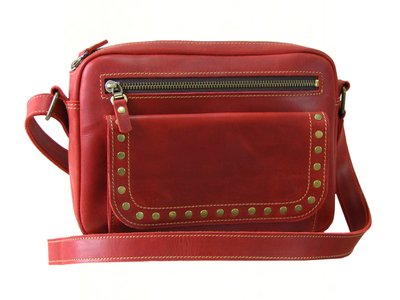 Жіноча шкіряна сумка через плече SGE WKR 001 red червона WKR 001 red фото