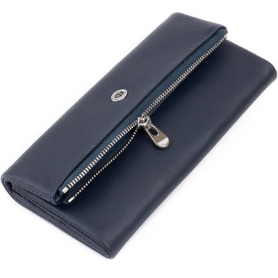 Клатч конверт с карманом для мобильного кожаный женский ST Leather 19272 Синий 19272 фото
