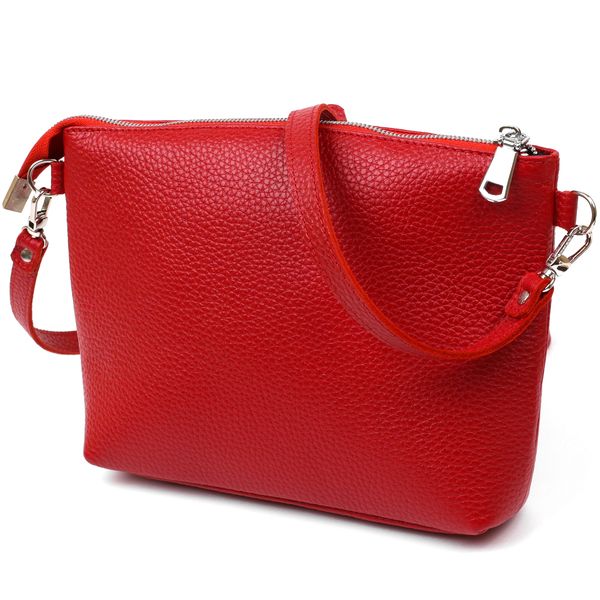 Жіноча сумка крос-боді із натуральної шкіри Shvigel 16342 Червоний 52465 фото