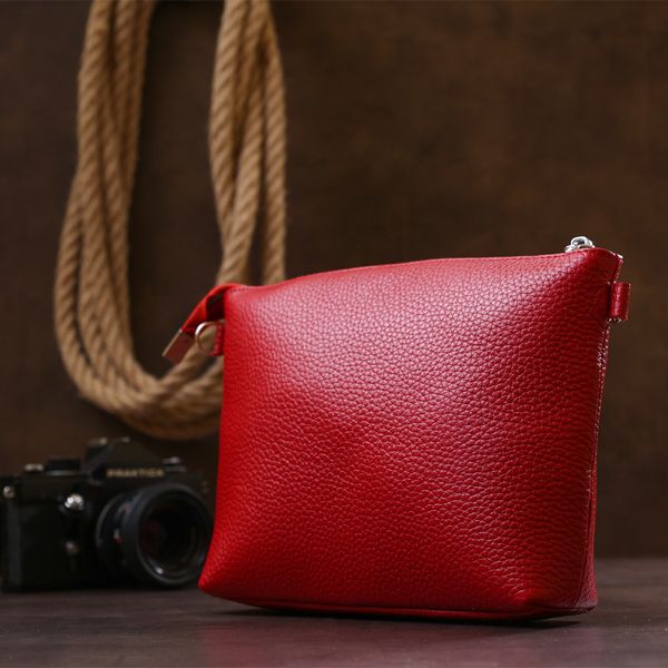 Женская сумка кросс-боди из натуральной кожи Shvigel 16342 Красный 52465 фото